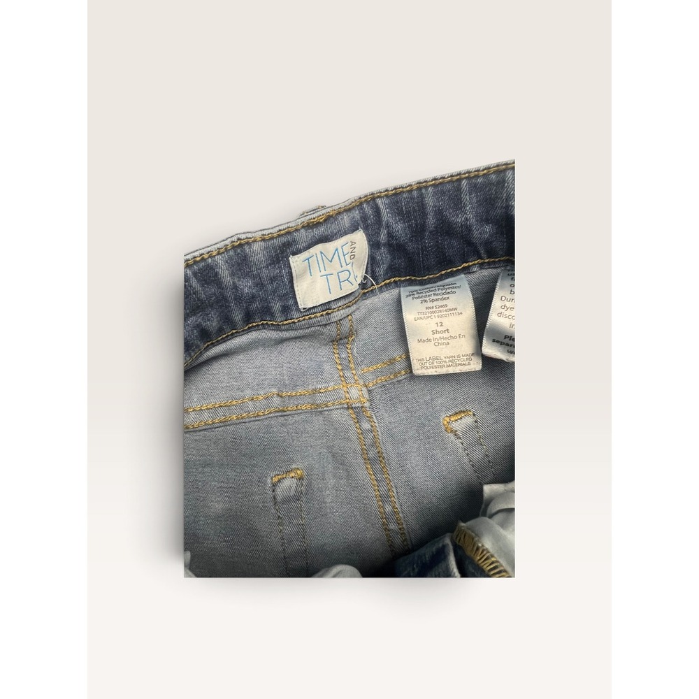 Time and Tru Womens Jeans Size 12 Short Medium Wash Straight Leg Stretch Denim - Picture 3 of 6